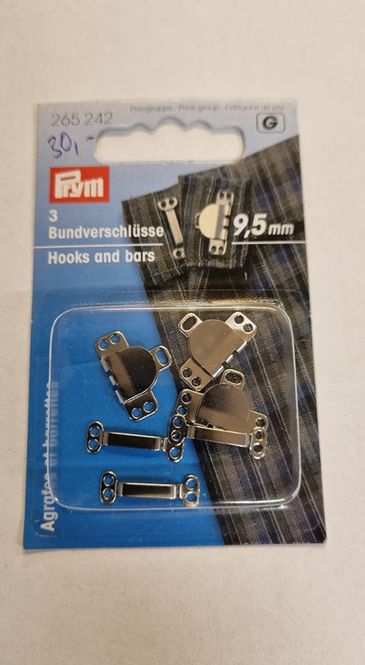 Hovedbilde Buksehekter Sølv 9,5mm