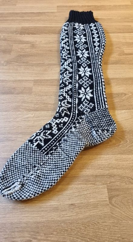 Sokkaband Samnanger sort/ rød