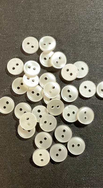 Blank plastknapp 10mm
