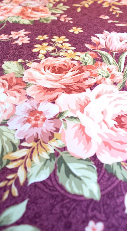 Bomullslerret Lilla storblomstret