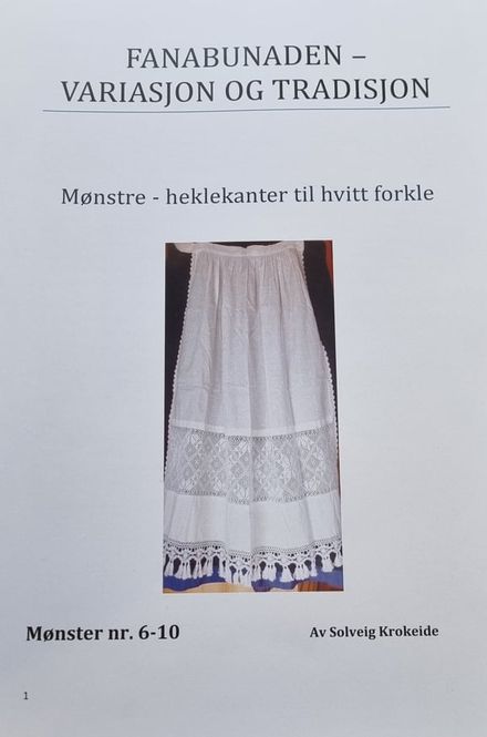 Hovedbilde Hefte med mønster til forkle Fana dame nr 6- 10