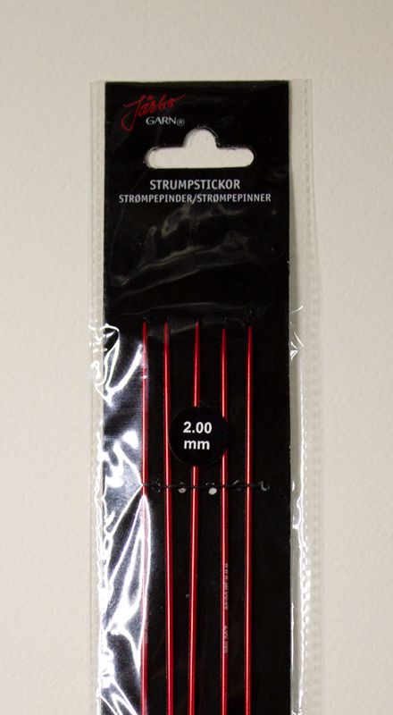 Strikkepinner 2mm - 15cm 5stk