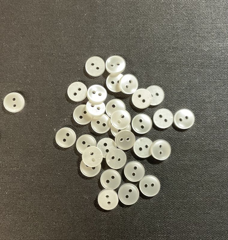 Blank plastknapp 10mm