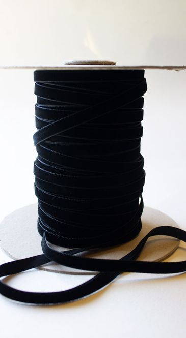Hovedbilde Fløyelsbånd sort 9 mm