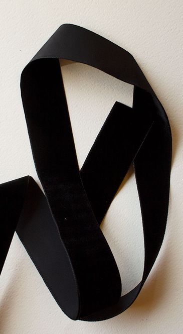 Hovedbilde Fløyelsbånd sort 50 mm