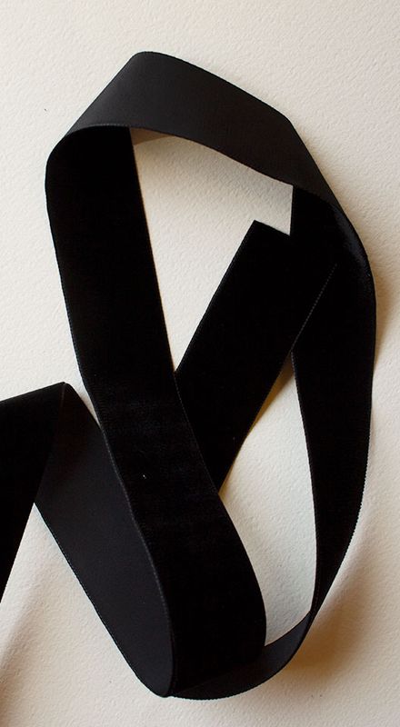 Fløyelsbånd sort 50 mm