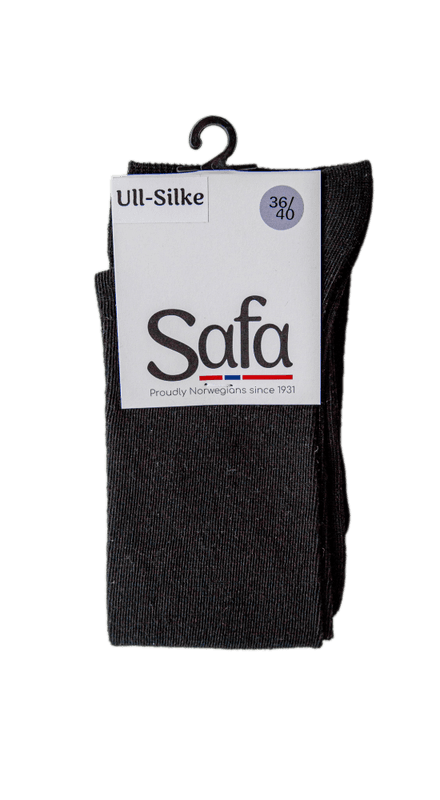 Exclusive knestrømper dame svart ull/silke