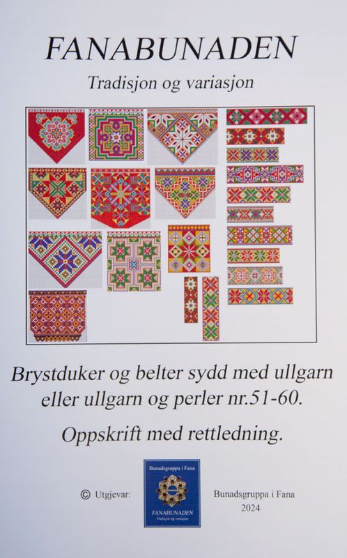 Hefte Fana Brystduker og Belter ullgarn og perler 51-60