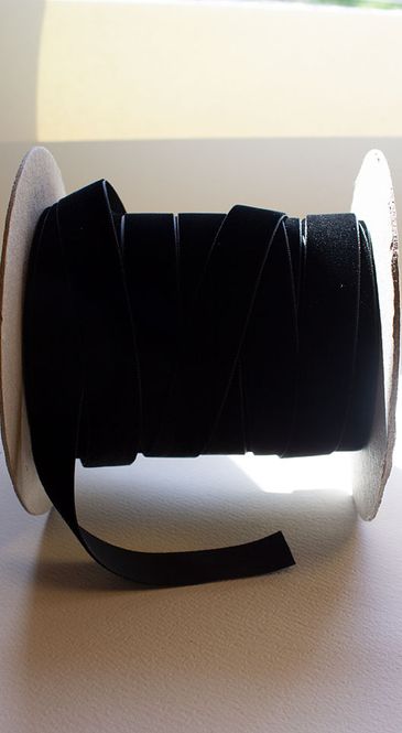 Hovedbilde Fløyelsbånd sort 22 mm