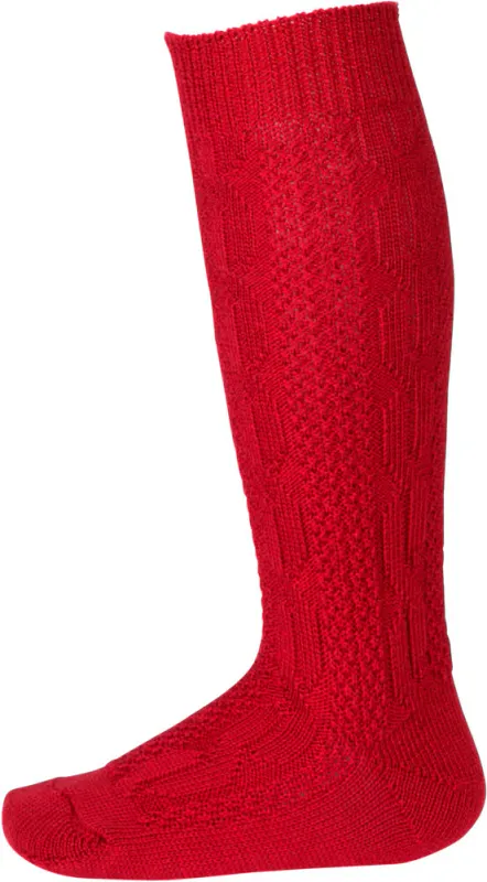 Knestrømper mørk rød til gutt