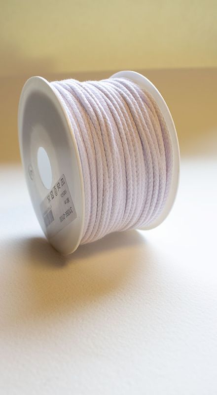 Anorakksnor, hvit 3,5mm