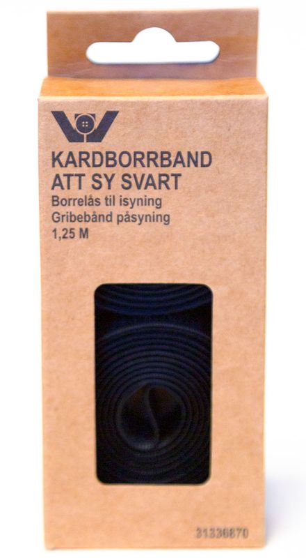 Borrelås 1,25m sort