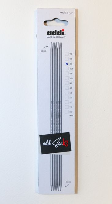 Hovedbilde Addi strikkepinner 3mm / 20 cm